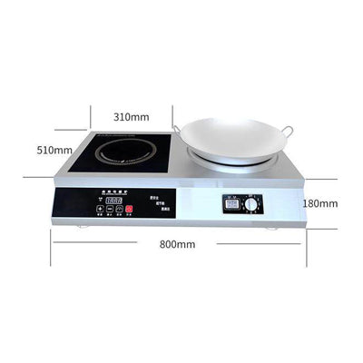 Desktop flat concave combination electromagnetic stove