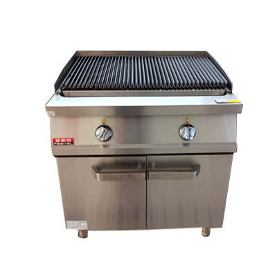 Electric barbecue grill with bottom cabinet