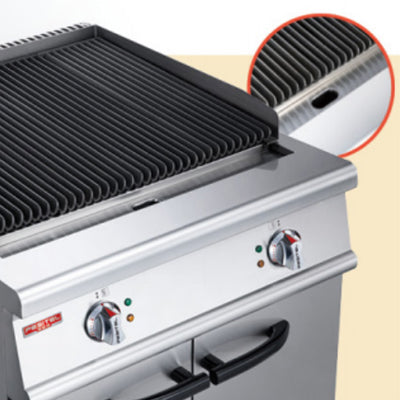 Liquefied gas volcanic stone oven with cabinet base BS90-TH