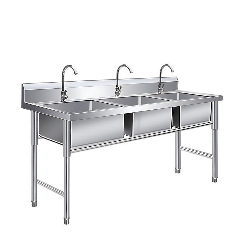 Three groove stainless steel water tank with bracket