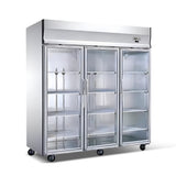 Three door glass display cabinet (copper)