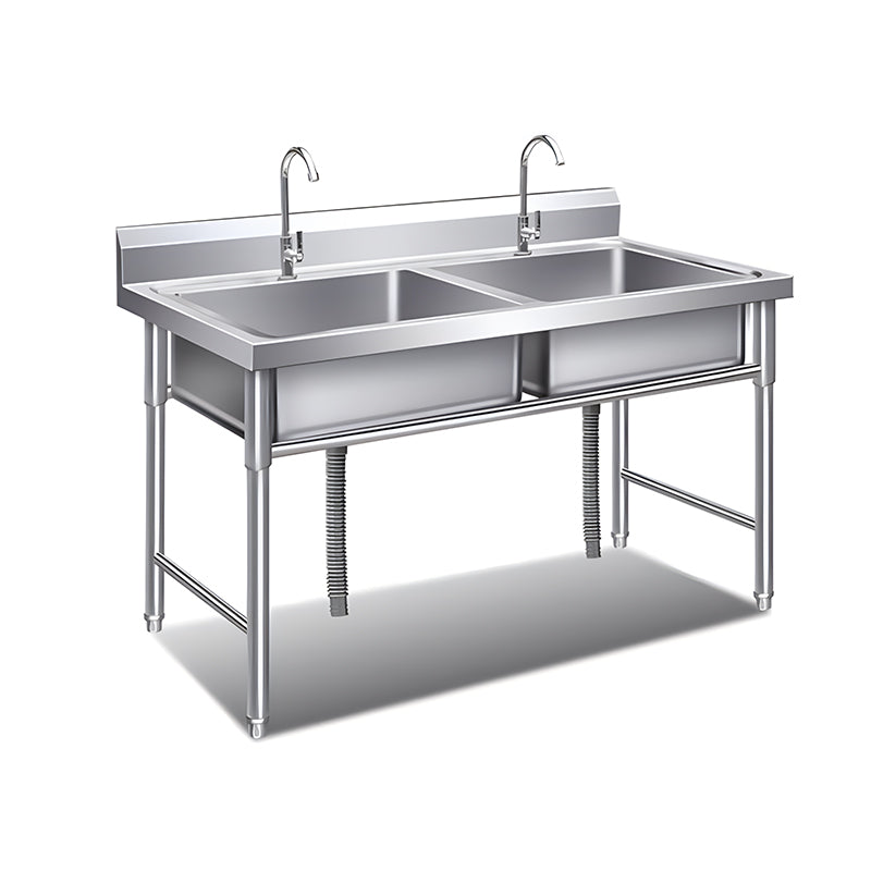 Double groove stainless steel water tank with bracket