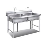 Double groove stainless steel water tank with bracket