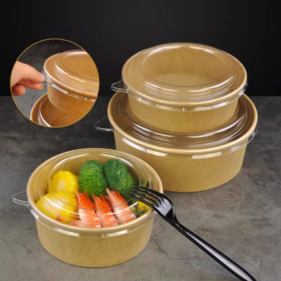 Round kraft paper packaging box